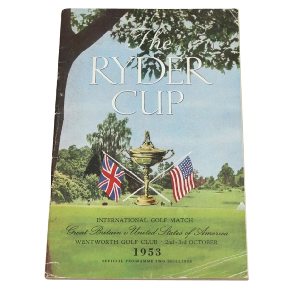 1953 Ryder Cup Great Britain vs United States Program 