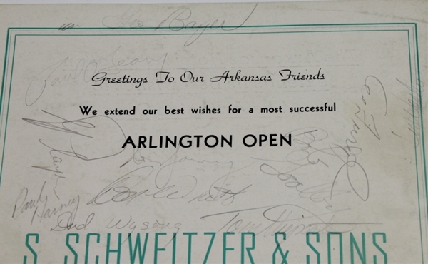 1958 Arlington Open Souvenir Program with 22 Autographs JSA COA