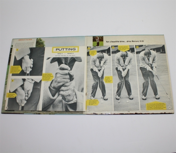 Arnold Palmer Signed 1960's Golf Instruction Album Cover with Album JSA COA