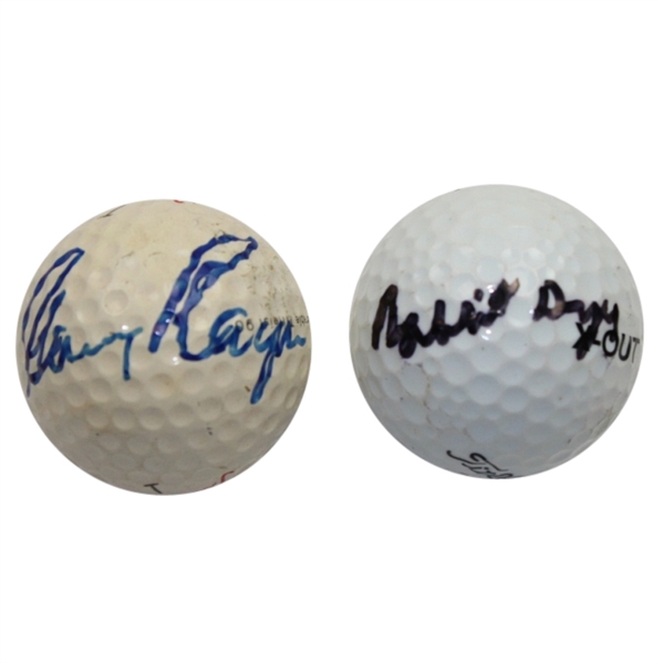 Gary Player and 'Rabbit' Dyer (caddy) Golf Balls JSA COA
