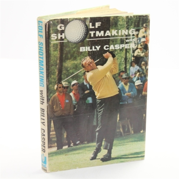 Billy Casper Lot of Practice Bucket, 1st Ed. Book 'Golf Shotmaking', and Card