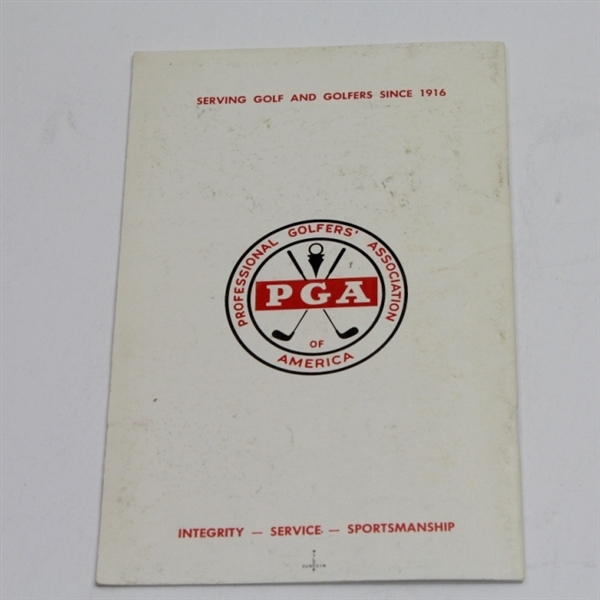 Jack Nicklaus Signed 1963 PGA Champ. @ Dallas A.C.-Media Guide (3rd Major) SELDOM SEEN!