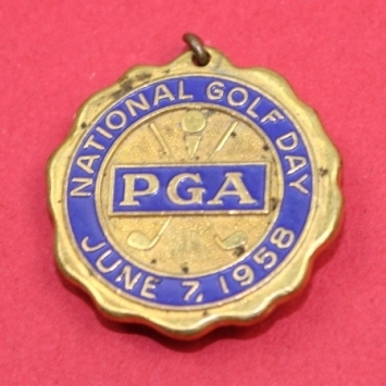Jack Nicklaus Signed 1963 National Golf Day Booklet Plus Two Golf Day Medals ('58 & '59) JSA COA
