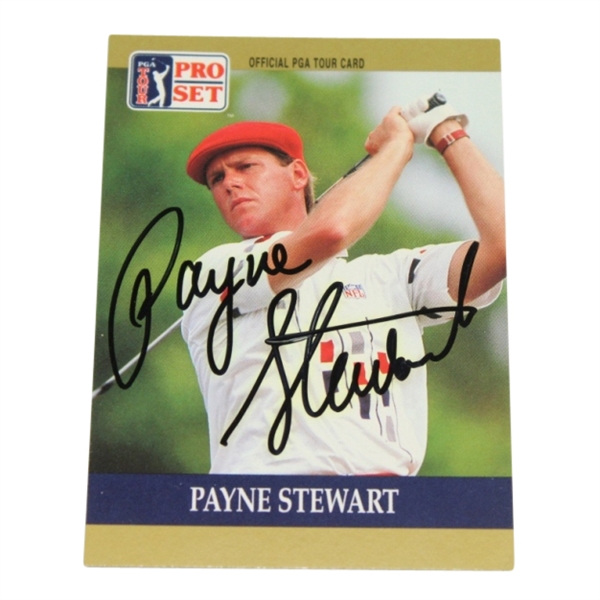 Payne Stewart Signed 1991 Pro-Set Golf Card-Extremely Bold Autograph-JSA COA!