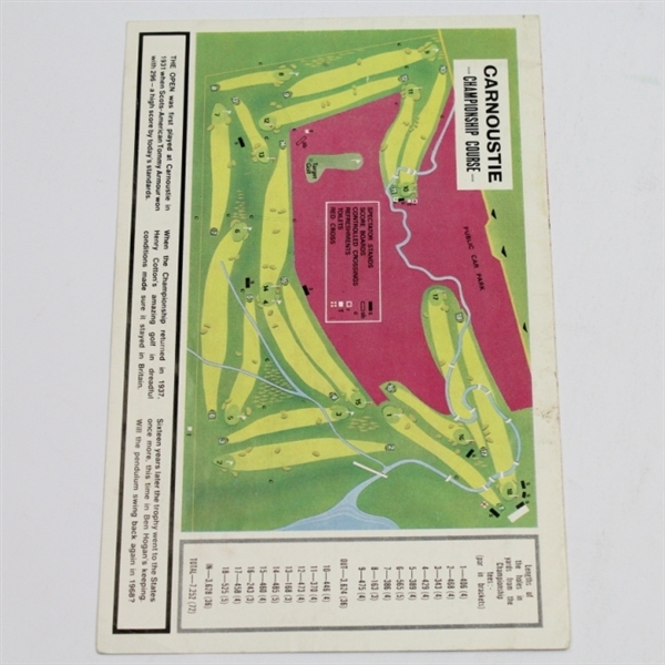 1968 British Open Souvenir Program at Carnoustie - Gary Player Winner