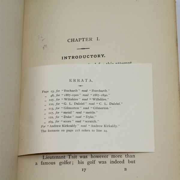 'F.G. Tait,  A Record being His Life, Letter, and Golfing Diary' Golf Book by J.L. Low - 1900