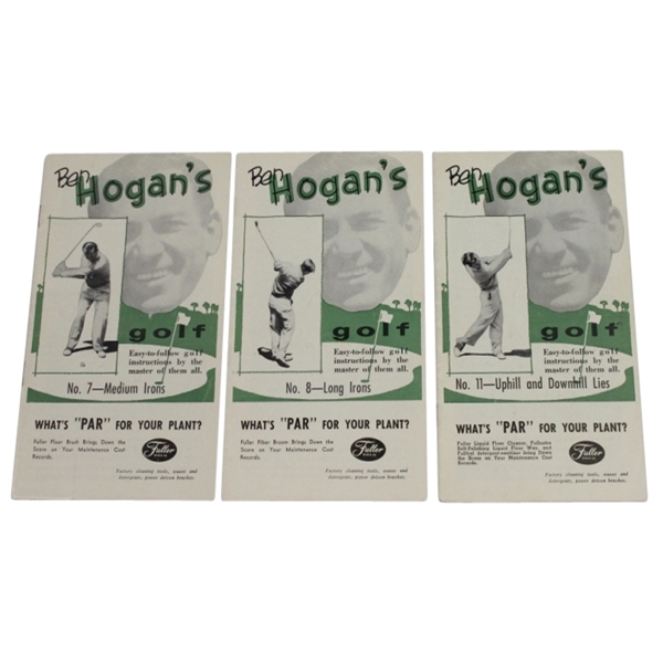 Lot of Three Ben Hogan's Golf Instructional Pamphlets - 7, 8, and 11