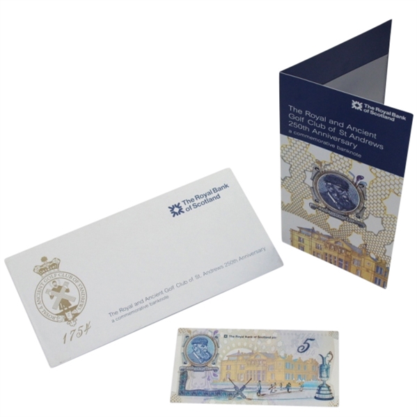 Old Tom Morris R&A Club at St. Andrews 250th Anniversary Commemorative 5lb Banknote