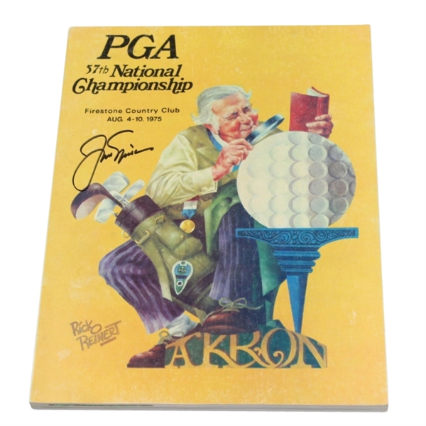 Jack Nicklaus Signed 1975 PGA Championship at Firestone Program JSA COA