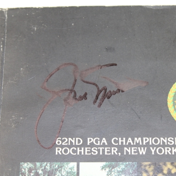 Jack Nicklaus Signed 1980 PGA Championship at Oak Hill Program JSA COA