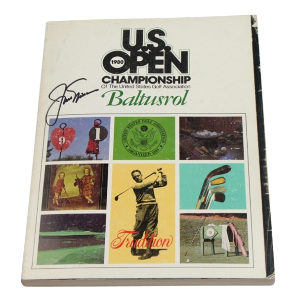 Jack Nicklaus Signed 1980 US Open at Baltusrol Program JSA COA