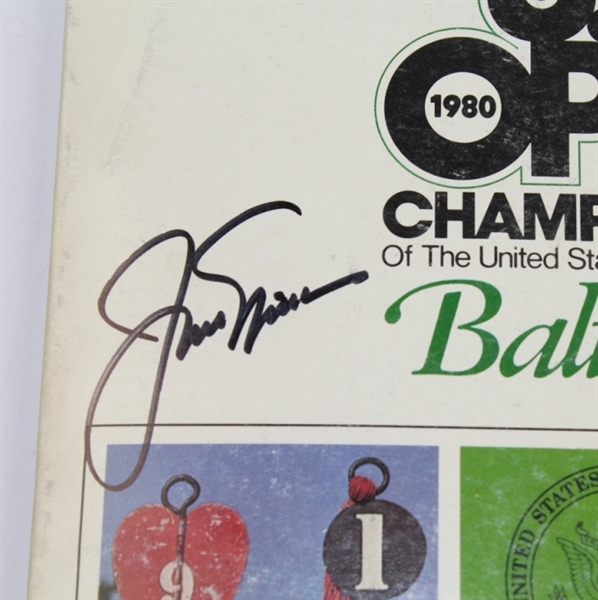 Jack Nicklaus Signed 1980 US Open at Baltusrol Program JSA COA