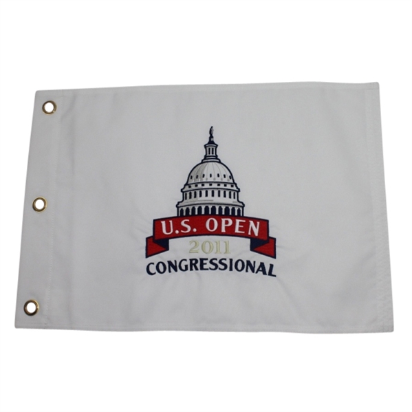 2011 US Open at Congressional Embroidered White Flag - Rory's First Major Win!