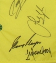 2012 Masters Flag Signed by 20 Winners - Nicklaus, Player, Mickelson, others JSA COA