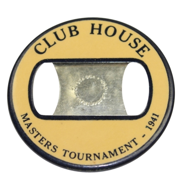 1941 Masters Tournament Clubhouse Badge - Craig Wood Winner