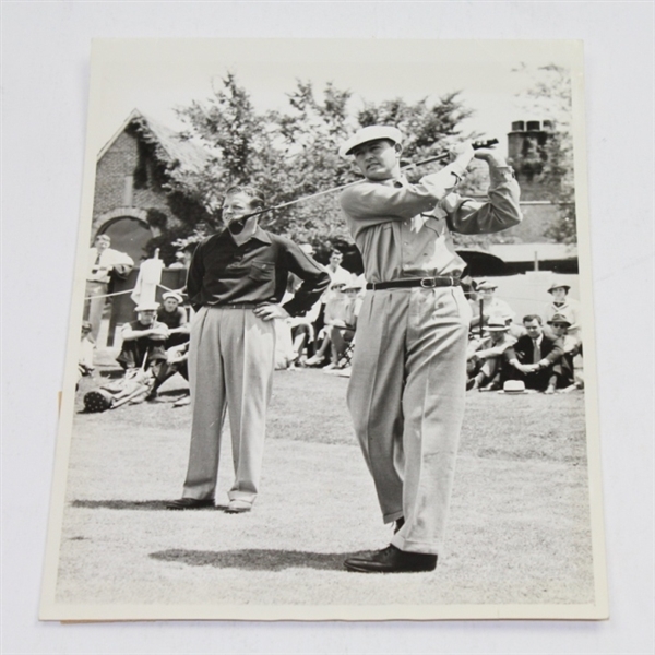 Ed Dudley(D-1963) Vintage Pencil Signed Cut & Wide World Wire Photo-First Pro Augusta National