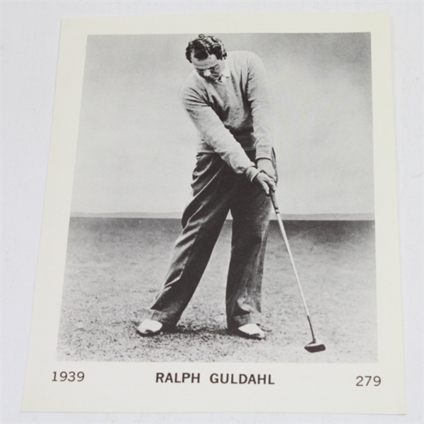 Ralph Guldahl (D-1987)-1939 Masters Champ Vintage Cut Signature  & Photo-JSA COA