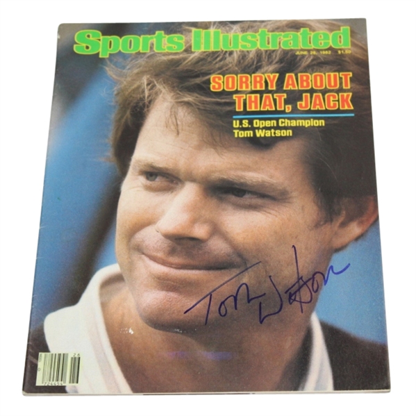 Tom Watson Signed 1982 Sports Illustrated Cover-U.S. Open Win At Pebble Beach