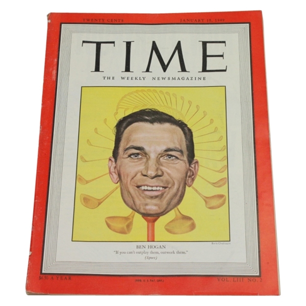 1949 Time Magazine with Ben Hogan on Cover - January