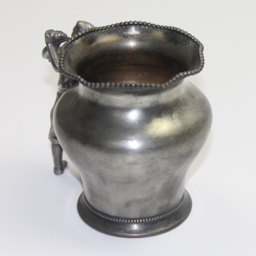 Pot Metal Vase with Figural Golfer