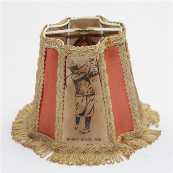 Vintage Lamp Shade W/Depictions of Bobby Jones & 1926 Dating-Year of U.S. & Brit Open Wins