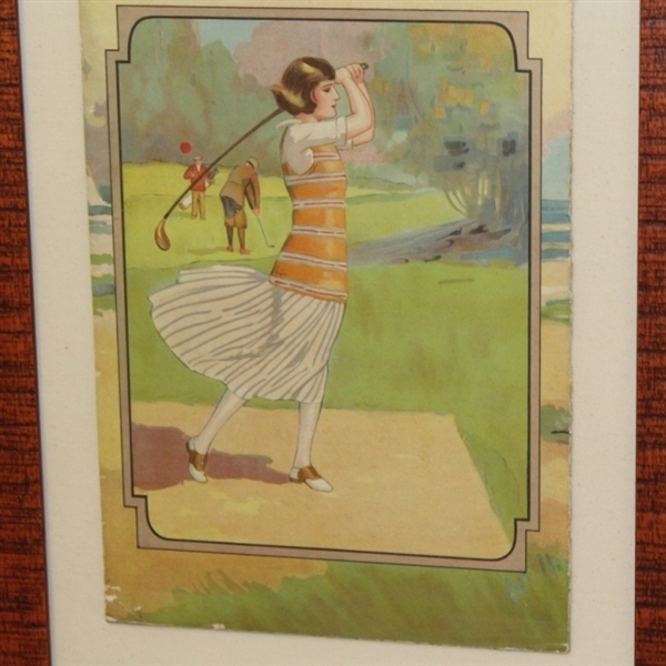 Vintage Female Golfing Vanashing Cream Advertising - Framed