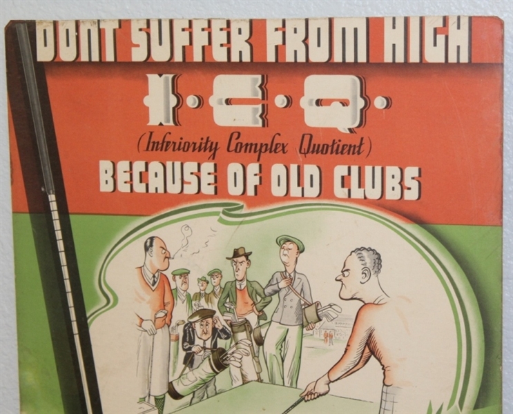  Spectacular 1936 True Temper Steel Golf Clubs Cardboard Golf Advertising - Framed