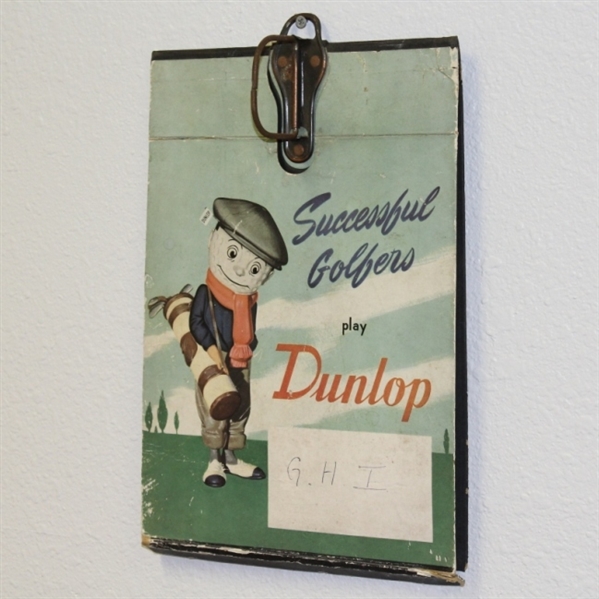 'Successful Golfers Play Dunlop' 1930's Advertising Piece Depicting Dunlop Caddie