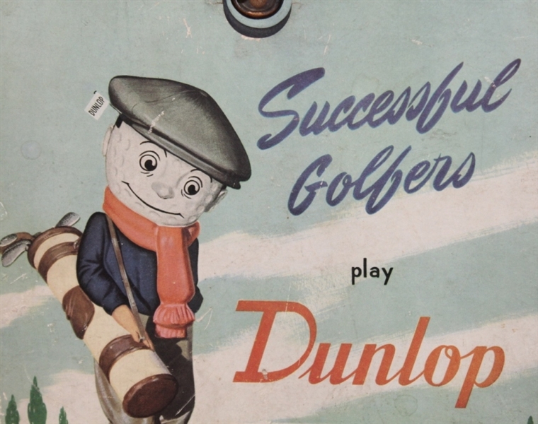 'Successful Golfers Play Dunlop' 1930's Advertising Piece Depicting Dunlop Caddie