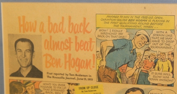 Ben Hogan Vintage 1950's Ben-Gay Advertising Comic - Framed