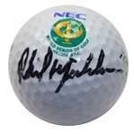 Phil Mickelson Signed NEC World Series of Golf Logo Golf Ball FULL JSA #Y33784