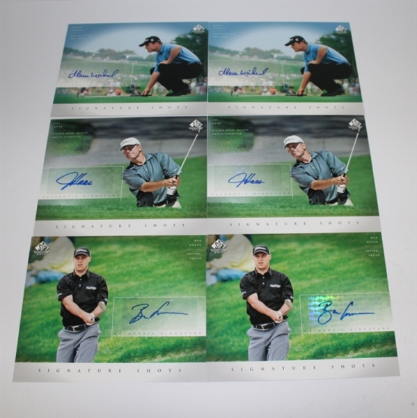 Lot of Thirty Signed Upper Deck SP Authentic Photos JSA COA