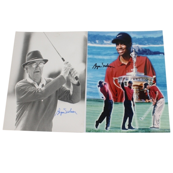 Lot of Two Byron Nelson Signed 8x10 Photos JSA COA