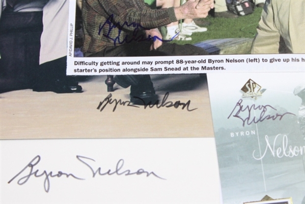 Lot of Four Byron Nelson Signed Items JSA COA