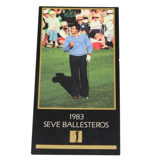Seve Ballesteros Signed 1983 GSV Golf Card JSA COA