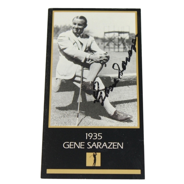 Gene Sarazen Signed 1935 GSV Golf Card JSA COA