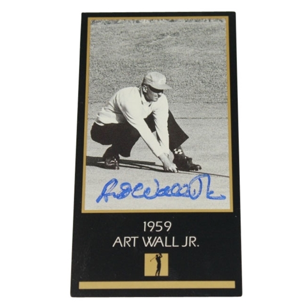 Art Wall, Jr. Signed 1959 GSV Golf Card JSA COA