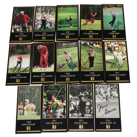Lot of 14 Signed GSV Golf Cards JSA COA