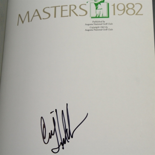 Craig Stadler Signed 1982 Masters Annual JSA COA