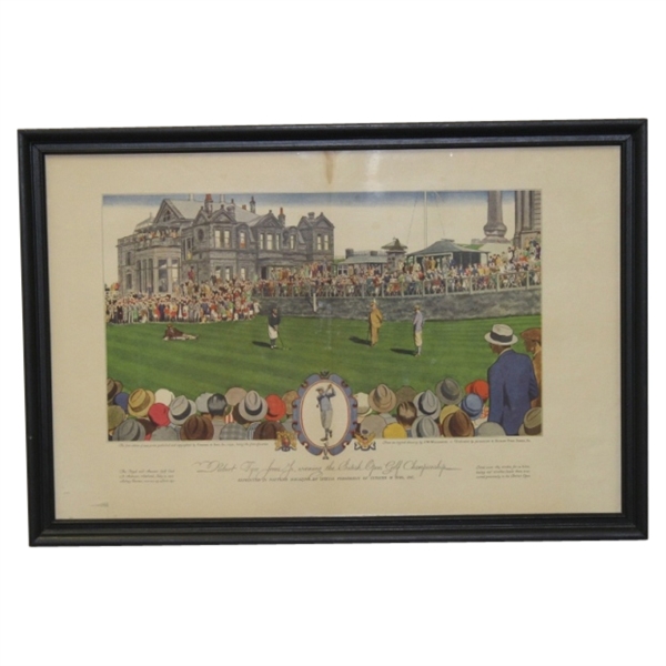 Bobby Jones Currier and St. Ives Fortune Magazine 1930 Double Page Foldout Print - Framed 
