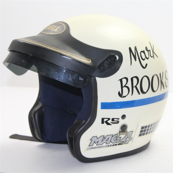 1989 Michigan 500 Pro-Am Winners Trophy, Jacket, Helmet, and Glove won by Mark Brooks