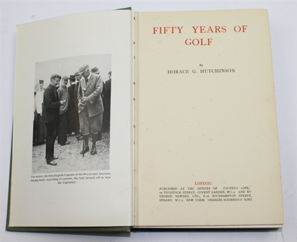 Horace G. Hutchinson 1919 'Fifty Years of Golf' Book - Mark Brooks Collection
