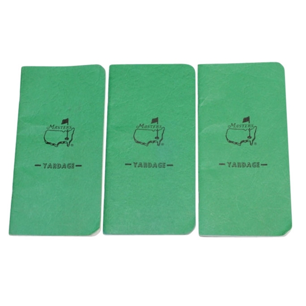 Lot of Three Official Masters Yardage Guides - Mark Brooks Collection