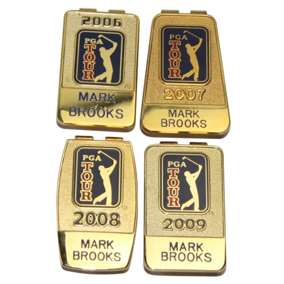 Lot of Four PGA Money Clips 2006-2009 - Mark Brooks Collection