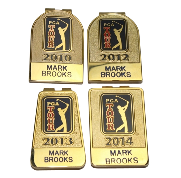 Lot of Four PGA Money Clips 2010 & 2012-2014 - Mark Brooks Collection