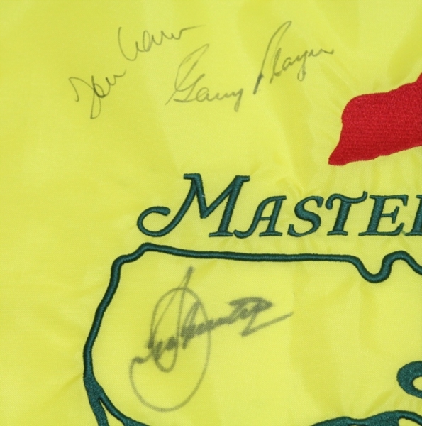Unofficial Masters Embroidered Flag Signed by Seve, Snead, and others PSA #Z06950