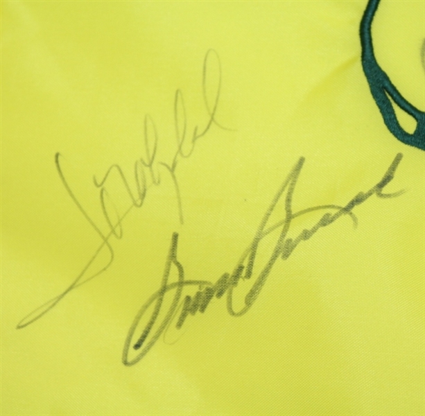 Unofficial Masters Embroidered Flag Signed by Seve, Snead, and others PSA #Z06950