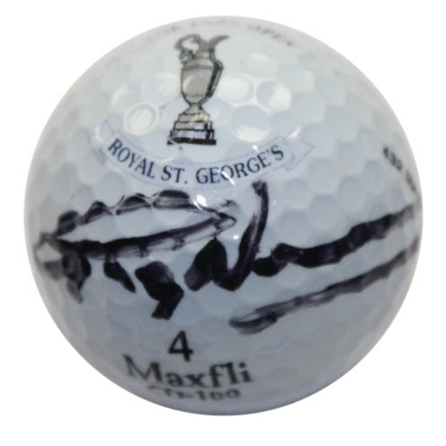 Greg Norman Signed 1993 Open at Royal St. George's Logo Golf Ball JSA COA