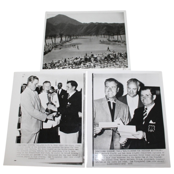 Lot of Three Photos from 1955 Ryder Cup at Thurnderbird Ranch & CC