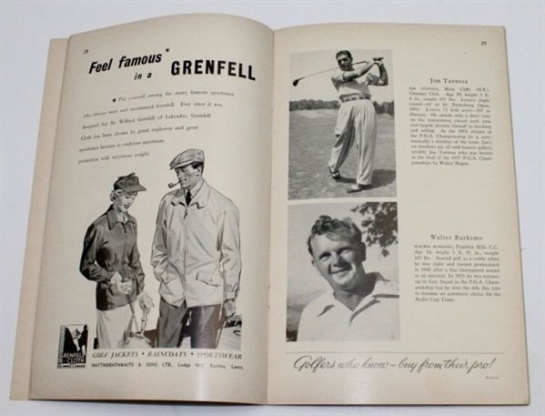 1953 Ryder Cup at Wentworth GC Program - Missing Cover
